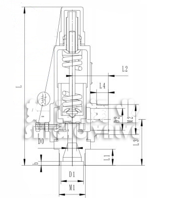 低溫全啟式安全閥尺寸圖