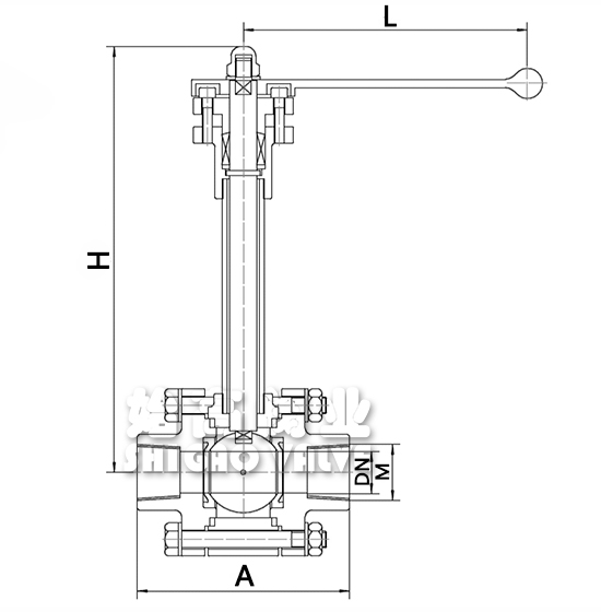 長軸低溫球閥尺寸圖