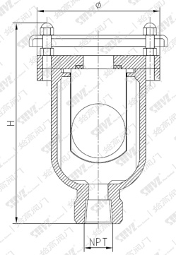 美標(biāo)螺紋排氣閥尺寸圖