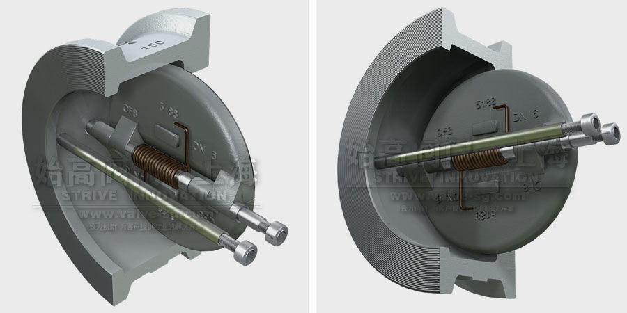 對夾式止回閥結(jié)構(gòu)