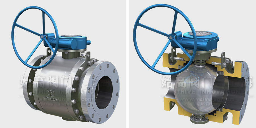 三段式固定式球閥結(jié)構(gòu)