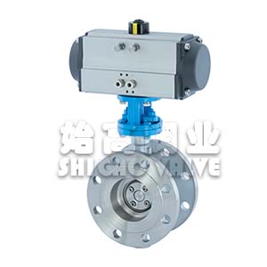 氣動(dòng)法蘭三偏心蝶閥圖1