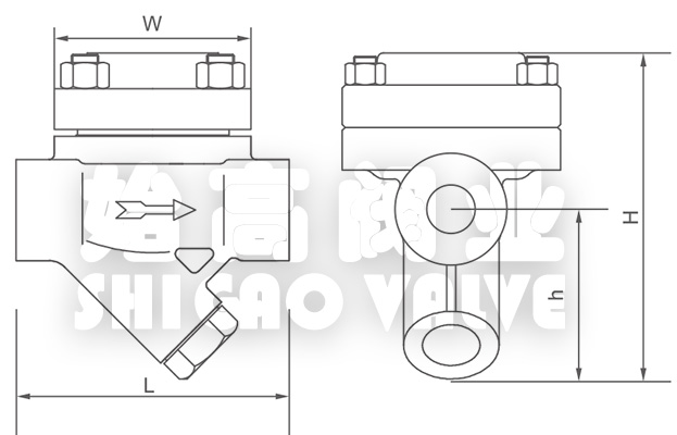 CS16Ĥ��ʽ��ˮ�y�ߴ�D