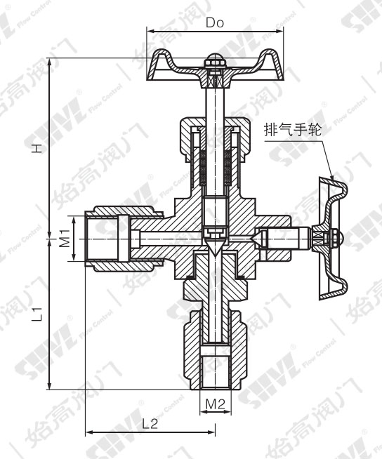 壓力計(jì)針型閥結(jié)構(gòu)圖
