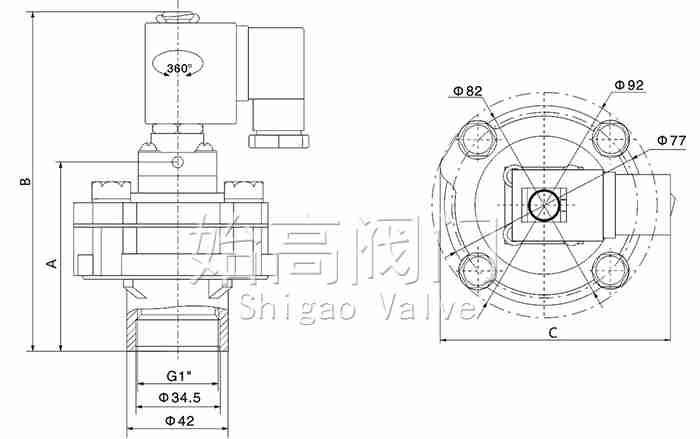 SG-G-Y-25��ԭ���͛]ʽ�}�_�y�ߴ�