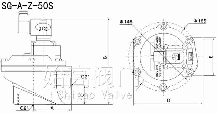 SG-A-Z-50Sֱ��ʽ�}�_�y�ߴ�