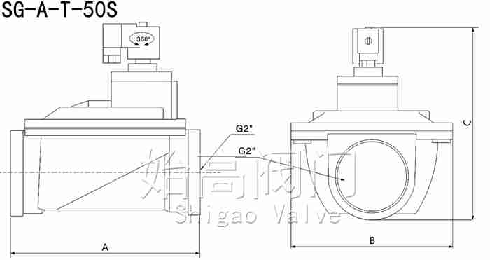 SG-A-T-50Sֱͨʽ�}�_�y�ߴ�