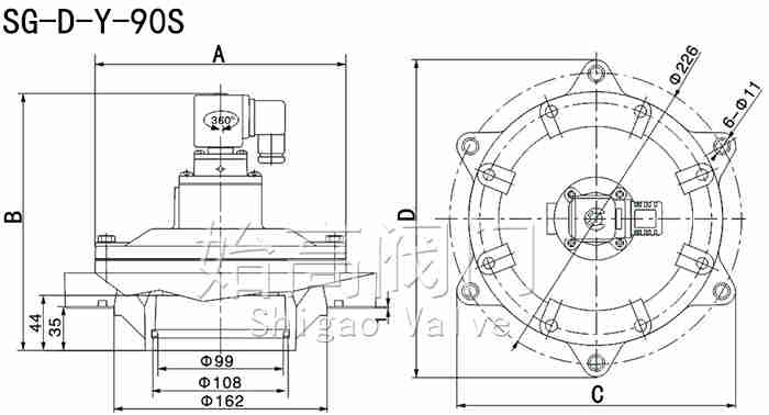 SG-D-Y-90S�������͛]ʽ�}�_�y�ߴ�