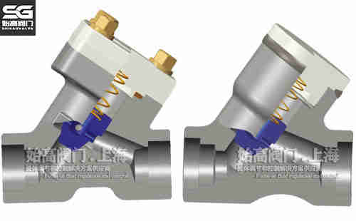 鍛鋼Y型止回閥結(jié)構(gòu)圖 鍛鋼Y型止回閥結(jié)構(gòu)圖